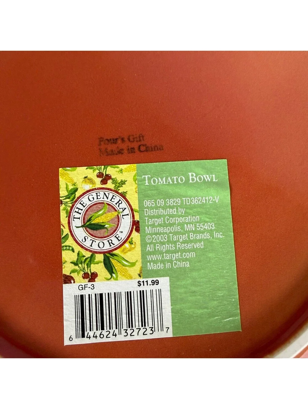 Vintage The General Store Tomato Platter & 2 Bowls Set Target 2003 Kitchen Decor
